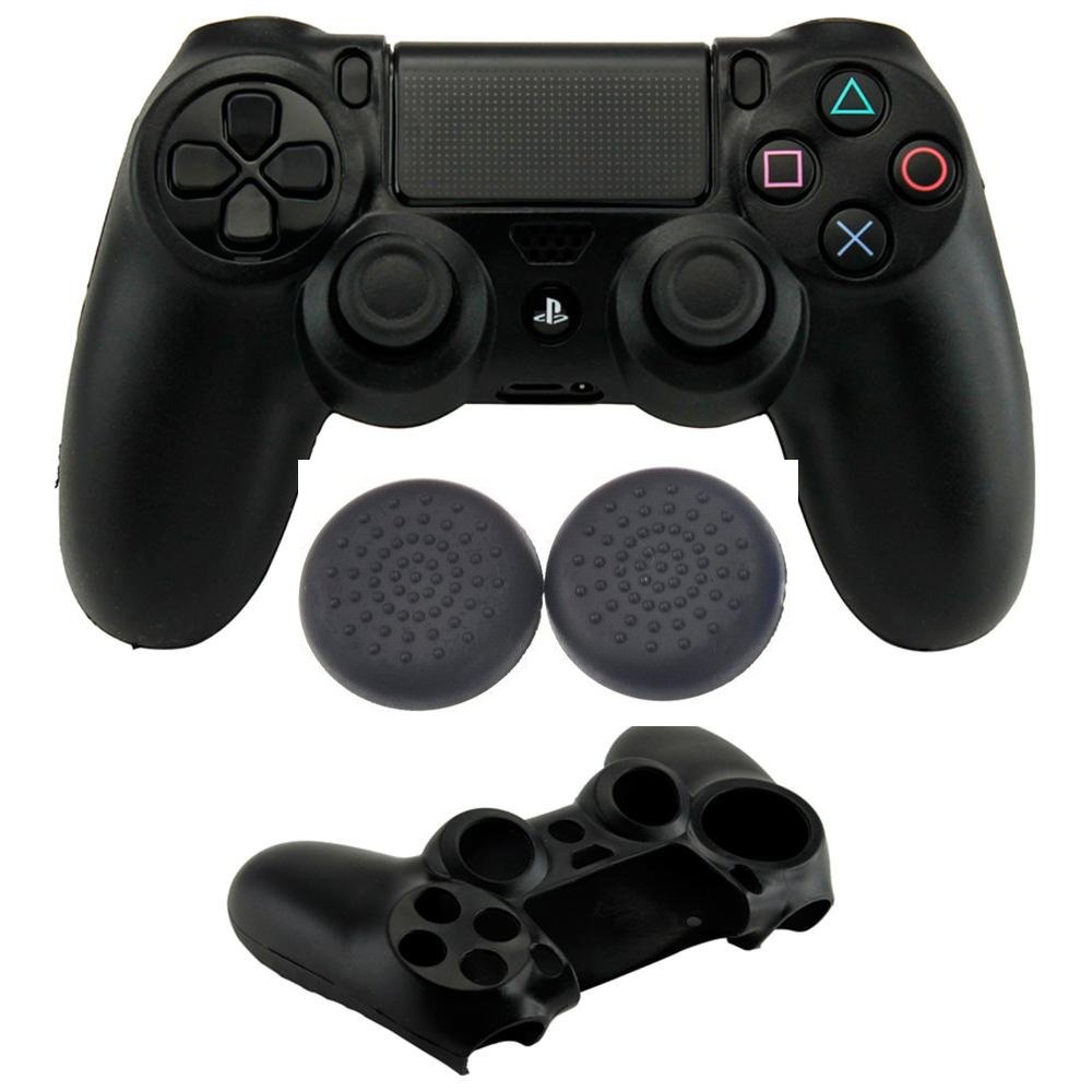 New World PS4 Controller Silicon Grip with Thumb Stick Grip Cover (Black) [video game]