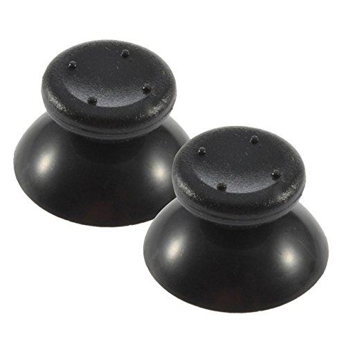 New World Black Replacement Plastic 3D Joystick Cap For Xbox 360 Wired Wireless Controller 2PC