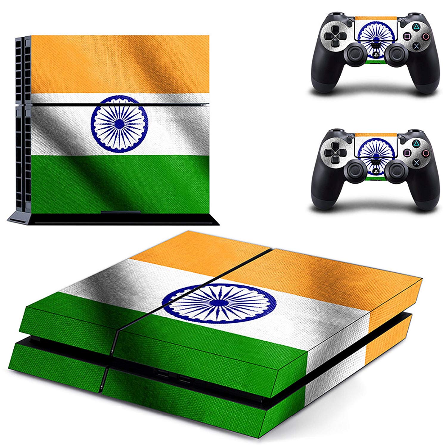 New World Indian National Flag skin sticker for ps4 playstation 4 console with 2 controller sticker