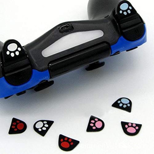 New World Cat Paw Silicone Trigger ButtonsGrips Sticker For L2 R2 Button Cover with Adhensive for PS4 Playstation 4 Controller 2 PC