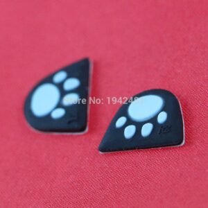 New World Cat Paw Silicone Trigger ButtonsGrips Sticker For L2 R2 Button Cover with Adhensive for PS4 Playstation 4 Controller 2 PC