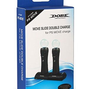 New World New World Dobe Ultra Compact 2 Port Charging Dock Station for PS VR PS Move Motion Controllers, Slide Features