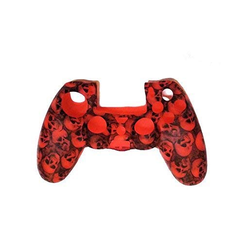 New World Skull Design PS4 Controller High Quality Protective Silicone Cover Case Sleeve Anti Slip Cover Red