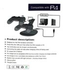 LED Charger Dock Station Dual USB Fast Charging Stand for PS4 Controller [video game]