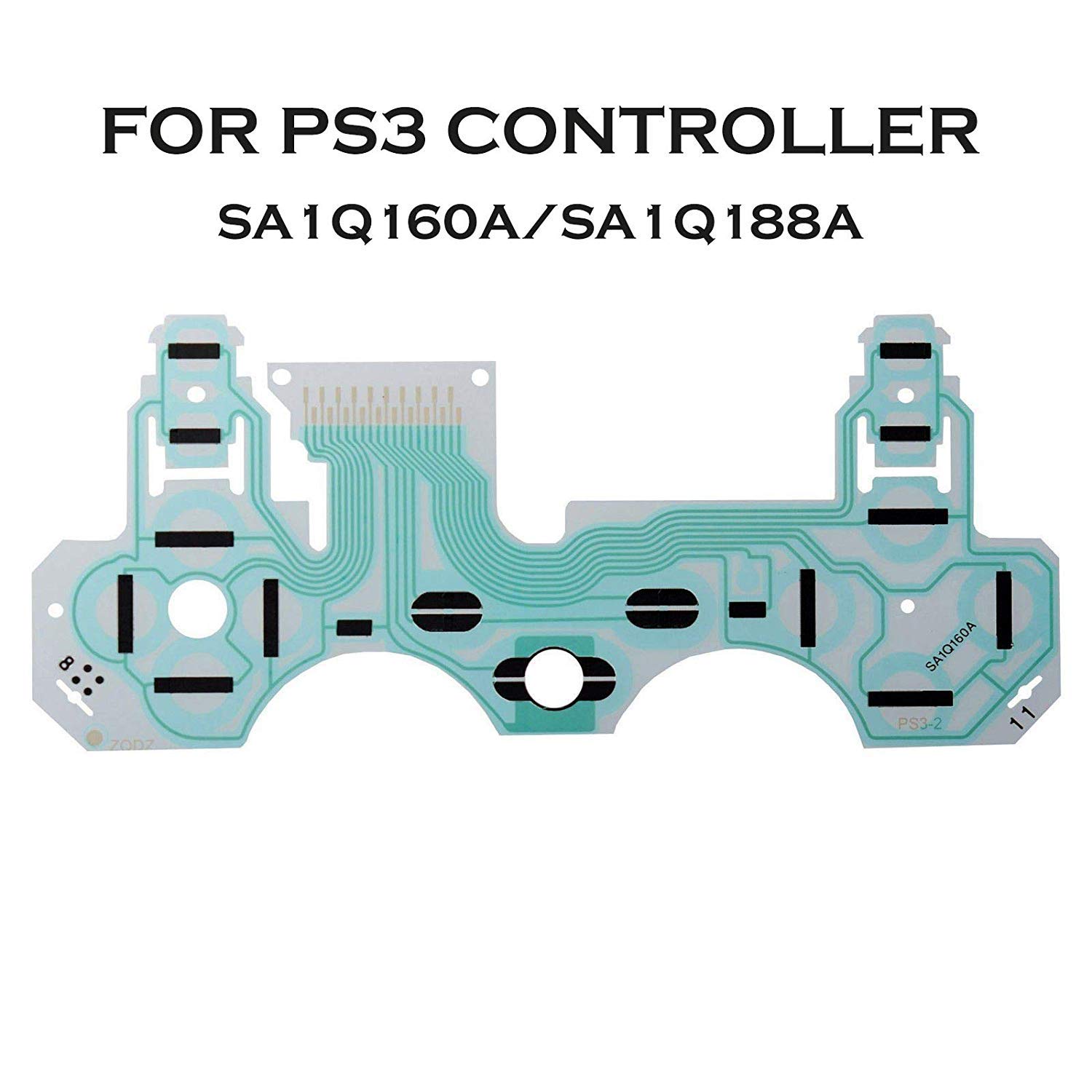Replacement Board Button Ribbon Cable Conductive Film Sheet for PS3 Wireless Controller - SA1Q160A/SA1Q188A [video game]