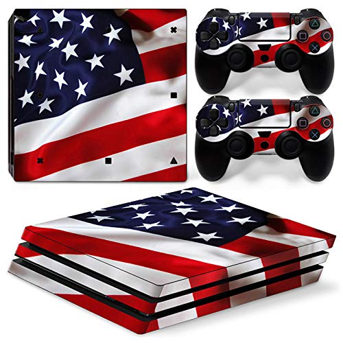 New World AMERICAN FLAG Theme Design skin sticker for PS4 PRO Console and Controller [video game]
