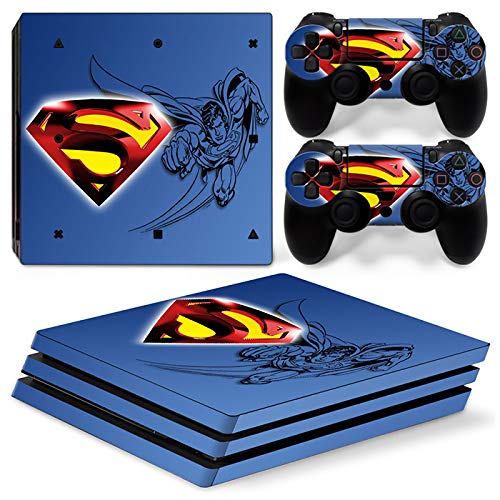 New World SUPERMAN Theme Design skin sticker for PS4 PRO Console and Controller [video game]