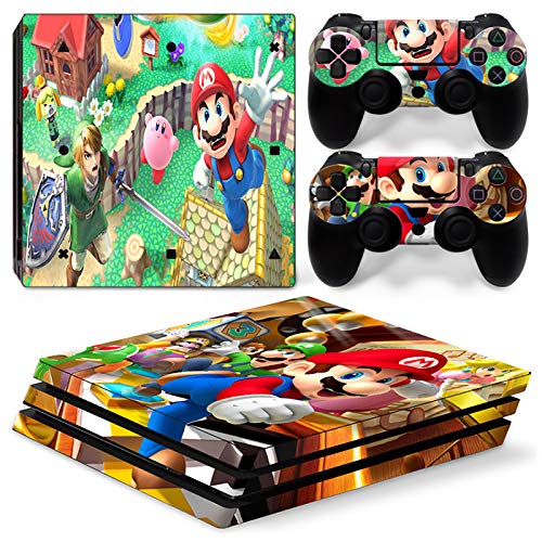 New World MARIO Theme Design skin sticker for PS4 PRO Console and Controller [video game]