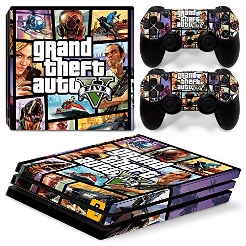 New World GRAND THEFT AUTO FIVE GTA 5 Theme Design skin sticker for PS4 PRO Console and Controller [video game]