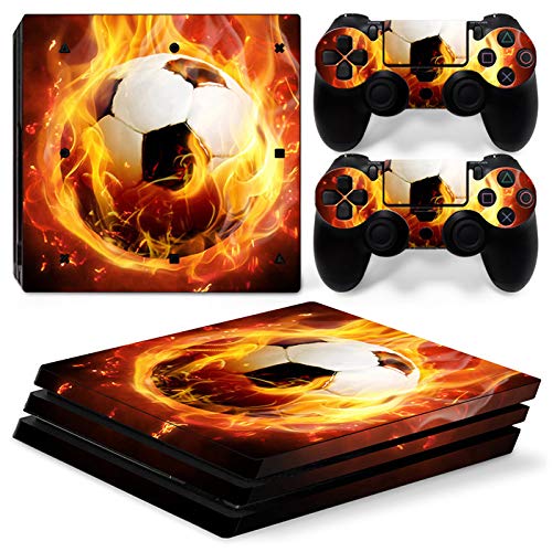 New World FIRE FOOTBALL Theme Design skin sticker for PS4 PRO Console and Controller [video game]