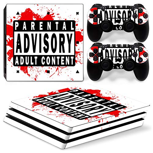 New World PARENTAL ADVISORY ADULT CONTENT Theme Design skin sticker for PS4 PRO Console and Controller [video game]