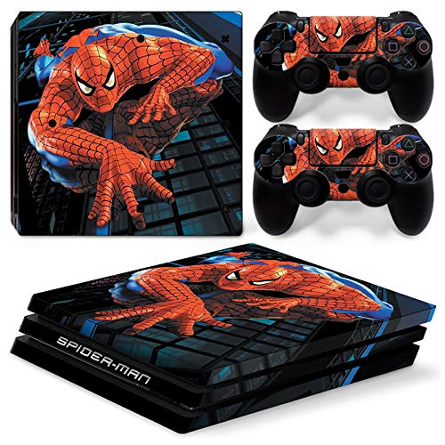 New World SPIDERMAN Theme Design skin sticker for PS4 PRO Console and Controller [video game]