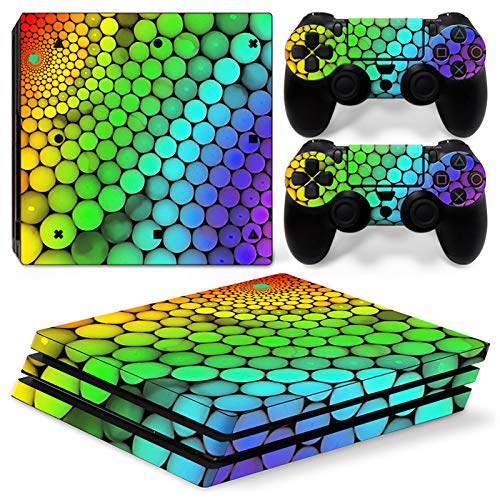 New World 3D BALL MULTICOLOR Theme Design skin sticker for PS4 PRO Console and Controller [video game]
