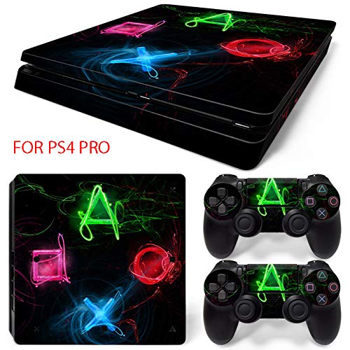 New World Sony Controller Button Logo Theme skin sticker for PS4 PRO Playstation 4 Pro Console and Controller [video game]
