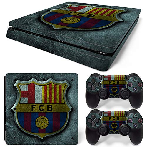 New World FOOTBALL FCB Theme Design skin sticker for PS4 Slim Console and Controller [video game]