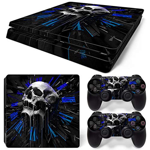 New World SKULL WITH CLOCK Theme Design skin sticker for PS4 Slim Console and Controller