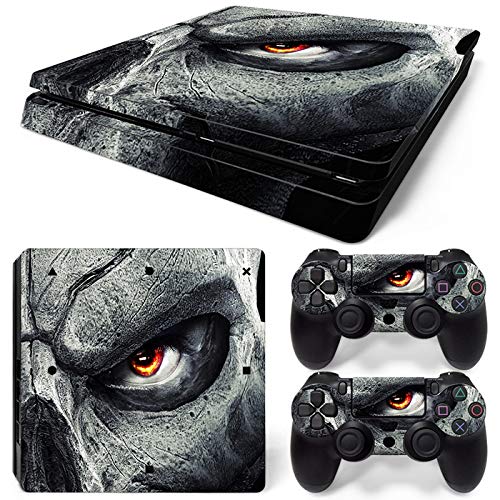 New World SKULL EYE GRAY Theme Design skin sticker for PS4 Slim Console and Controller [video game]