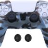 New World PS5 Controller Silicone Cover Case PS5 Controller Skin Anti Slip Protective Case Sleeve for Sony Playstation 5 DualSense Controller With Thumbgrips free – Grey army