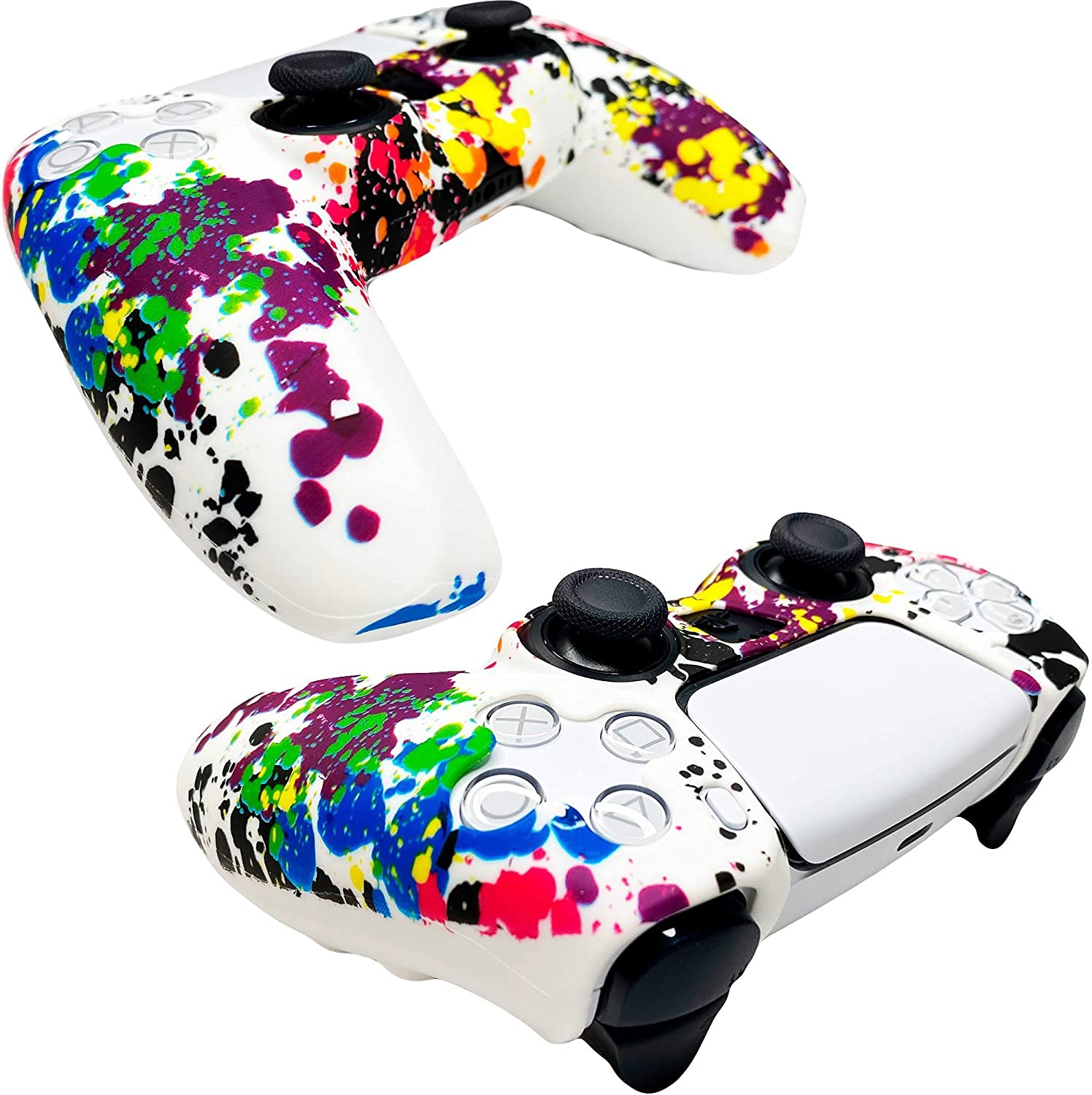 PS5 Controller Soft Silicone Skin, Sweat-Proof Anti-Slip Case