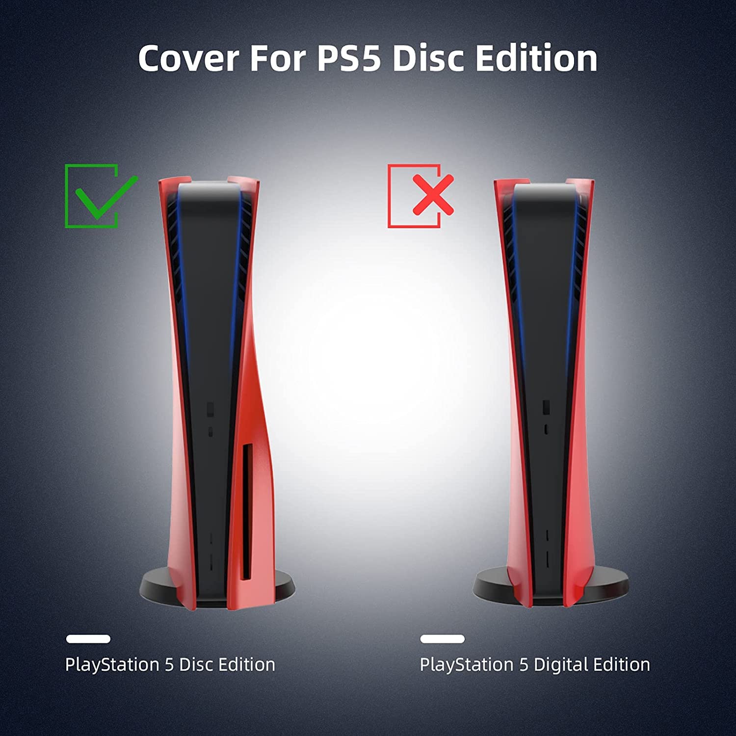 Replacement Faceplate Cover for PS5 , Hard Replacement Panels