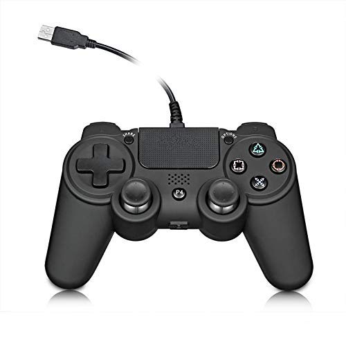 Wired Controller Gamepad Joystick For PS4 Playstation4 Wired Controller, USB Wired Professional Joystick with Vibration and LED Light Suitable for Playstation 4/PS4 Slim/PS4 Pro PC, PS3