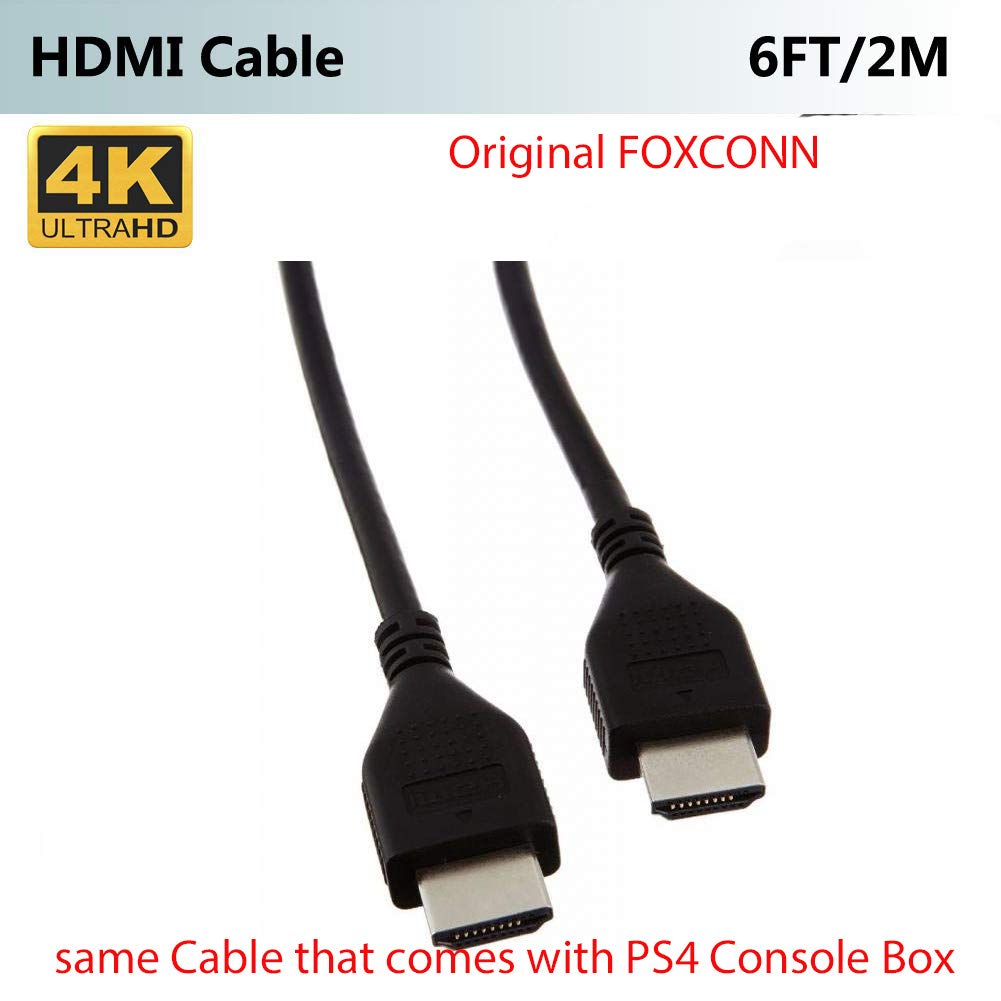 O FOXCONN HDMI Cable 6ft for PS5 Xbox series X and S Nintendo Switch, PS3, PS4, PS4 Pro, Xbox One, Xbox 360, Roku to HDTV, Monitor, 4K, High Speed Ultra HD,1080P, 3D,Ethernet,ARC,HDR