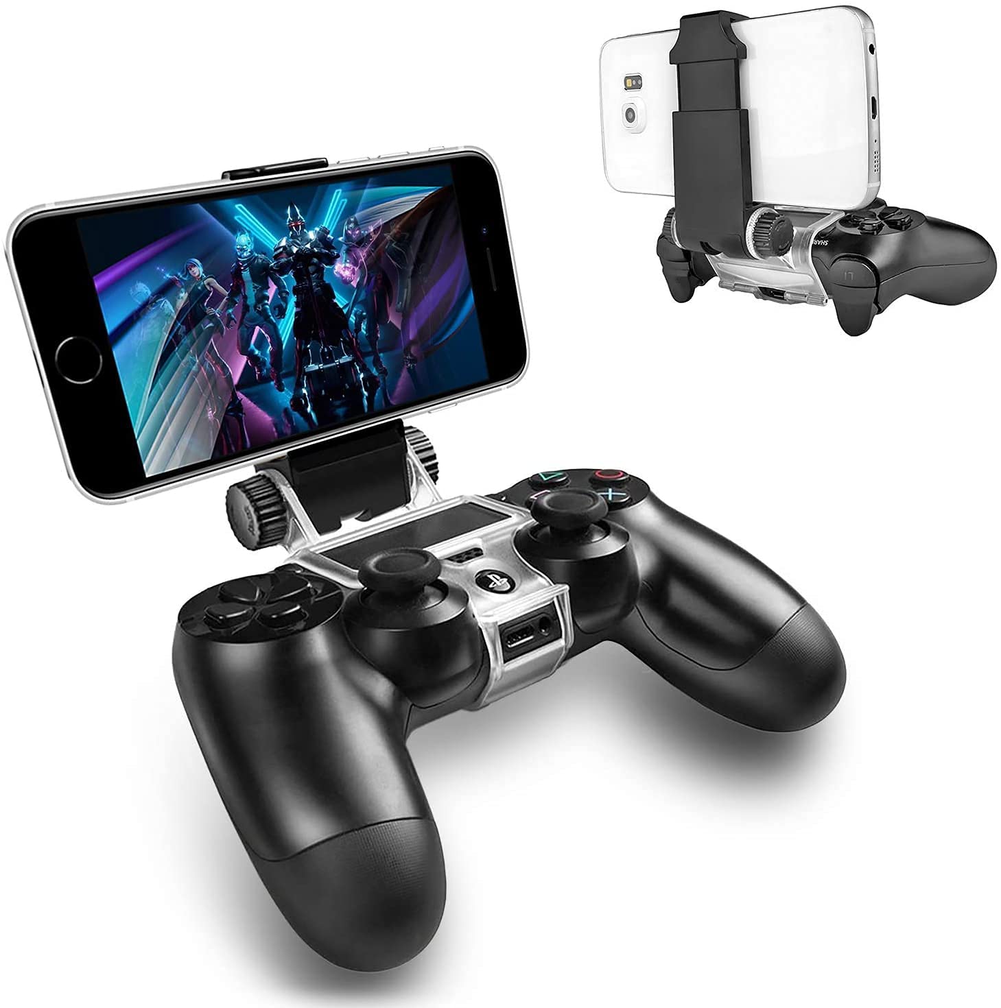 Dobe PS4 Controller Mobile Smart Phone Clip Mount Holder Black for Sony PlayStation 4 Dualshock 4 Controller 