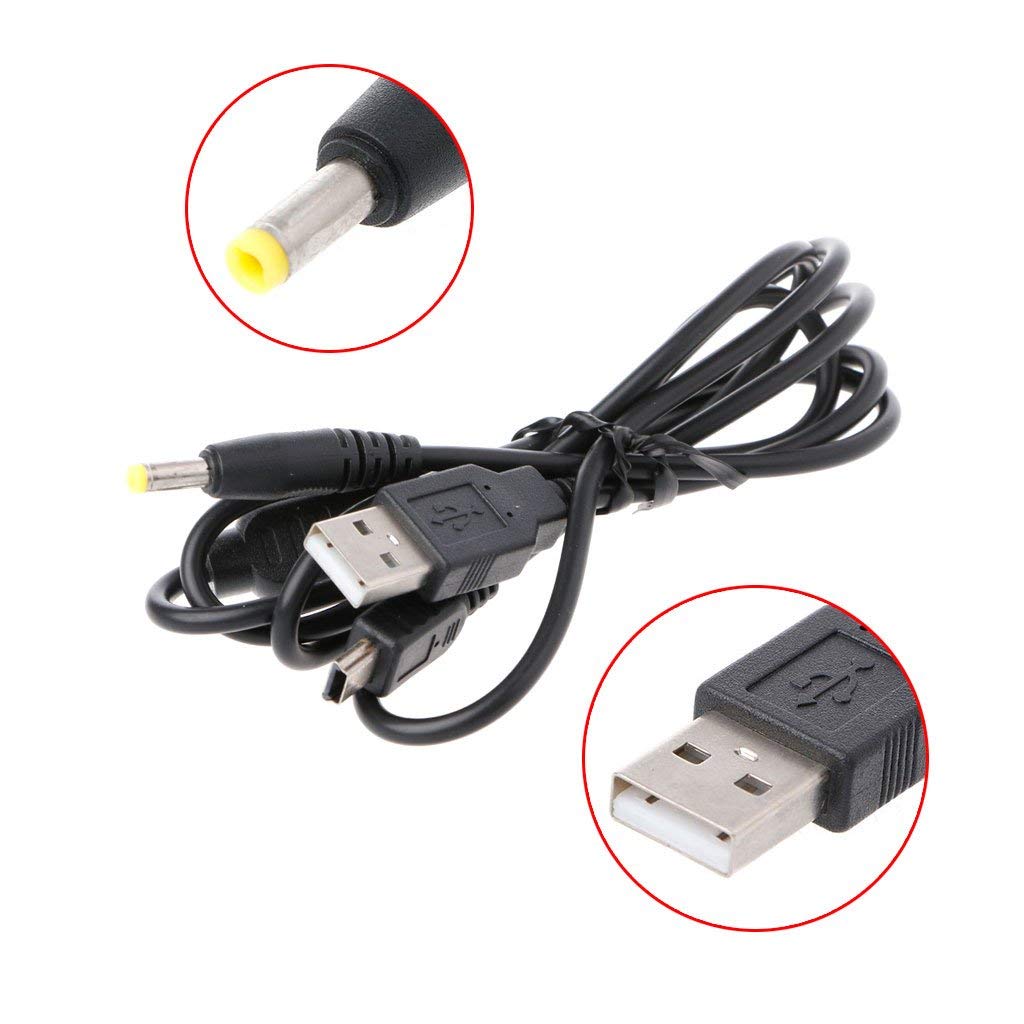New World 2 In 1 Data Transfer cable and Power Charging Cable Cord Wire USB 2.0 Charger for For PSP 1000 , 2000 & 3000 and E1000 all model PSP