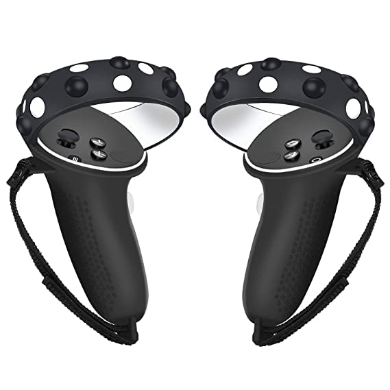New World Controller Grips Cover for Oculus Quest 2, Silicone Hand Grips Anti-Throw Grips Cover with Adjustable Knuckle Straps, Protector for Meta/Oculus Quest 2 Accessories