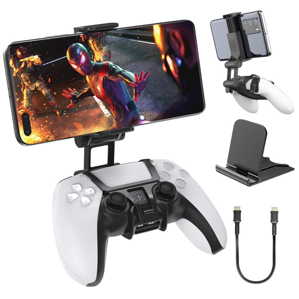 PS5 Controller Charger with Headset Holder, PS5 Controller Charging Station  with Upgraded Touch Switch, OIVO Playstation 5 Charging Station with Fast