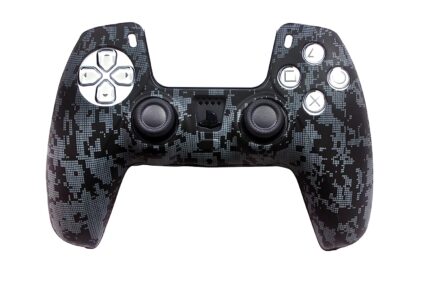New World Silicone Cover Skin for PS5 Controller, Silicon Case Anti Slip Protective Case Sleeve for Sony Playstation 5 DualSense Controller with Thumbgrips Free - Gray Army