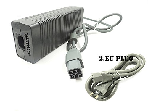 Power Supply Adapter 220v for Microsoft Xbox 360 Fat Arcade Model 175-150W for use in India