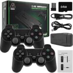 New World TV Video Games for Kids Wireless 64GB Memory, HD Classic Games Console Built in 10000 Game in TF Card, 9 Emulator Console, HDMI Output TV Video Game Console Game Stick