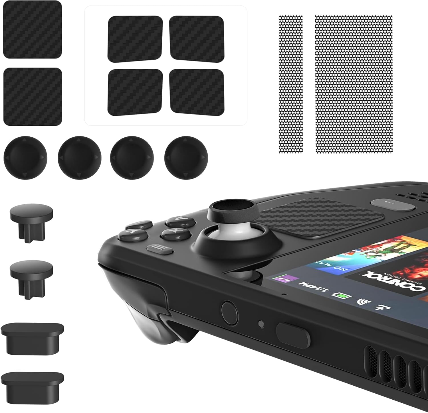 Version 1.0.0 New World Dust Proof Kit for Steam Deck, Protective Accessories for Steam Deck with Protective Sticker, Dust Plugs, Dust Cover, Rocker Caps, Accessories for Steam deck - Image 1