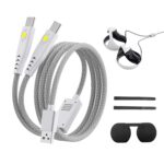 New World For Playstation VR2 PSVR2 TYPE-C Charging Cable + Glasses Cover + Cable Tie Set , PSVR2 Lens Protector & 2-in-1 Type-C Charging Cable for PSVR2 Controller , PSVR2 Accessories